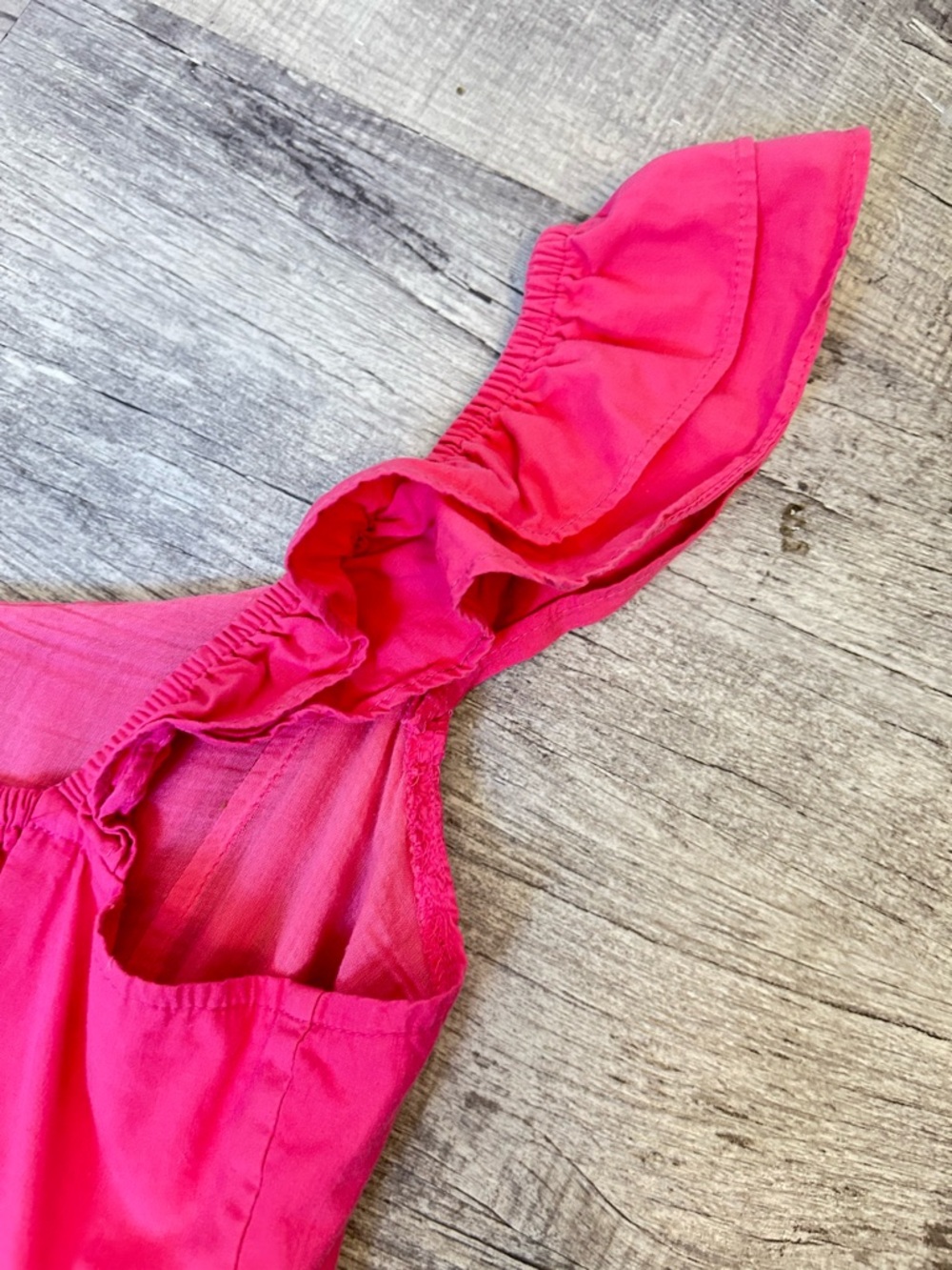 Altar'd State Bright Hot Pink Ruffled Strap Mini Dress - Picture 4 of 5